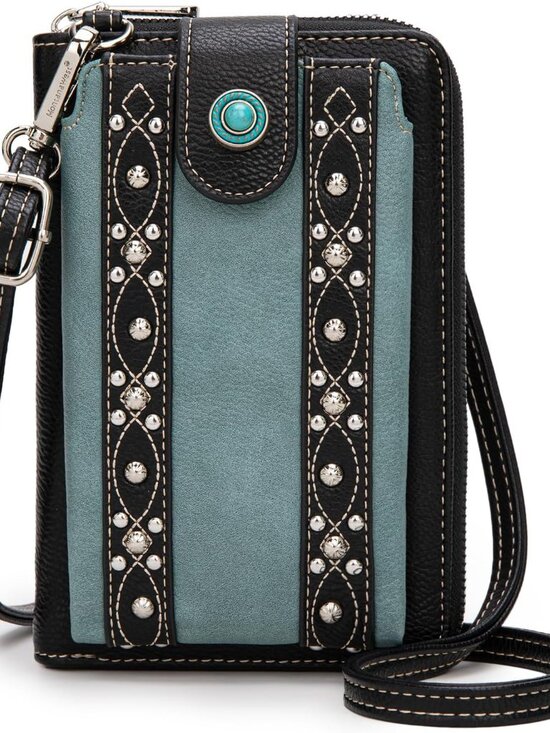 Handbags - Western Crossbody Phone Wallet for Women RFID Blocking Wallet Purse with Cash Sl